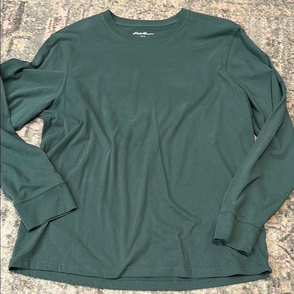 Eddie Bauer Men's Green Long Sleeve Shirt
